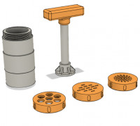 Noodle press 3D model