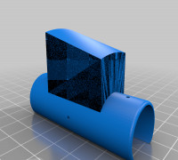 Piece to attach Oculus controller to a 3/4" bar 3D model