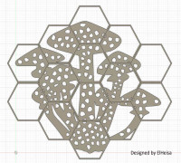Hexagonal Voronoi Mushroom 3D model