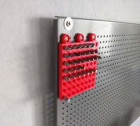 Bits holder for 4mm pegboard 3D model