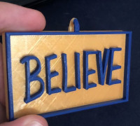 BELIEVE Ornament 3D model