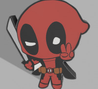 DEADPOOL ANIMATED LAMP 3D model