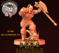 Diablo 2 Barbarian 3D model