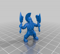 Dwarf Berzerker - Two Axes 3D model