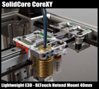 SolidCore Lightweight Hotend Mount with BLTouch Offset Mounting Bracket 3D model