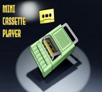 MINI CASSETTE PLAYER 3D model