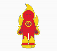 Flatminis Continued - Human Torch 3D model