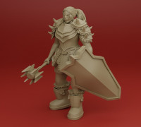 Half-Orc Shieldmaiden 3D model