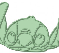 Stitch face cookie cutter 3D model