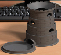 Jet another collapsible dice tower 3D model