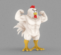 🐔 STRONG CHICKEN 💪🐥🐣🐣 3D model