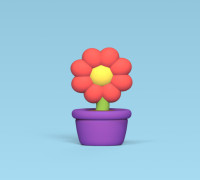 Cute Flower 3D model