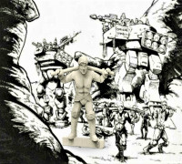 Logans World Slave Walker - Slave 28mm Mini 3D model