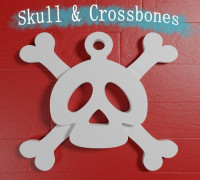 Skull and Crossbones Keychain 3D model