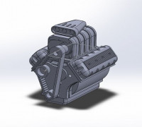 V8 engine 1/10 3D model