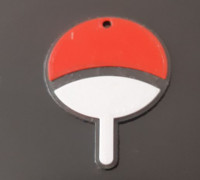 Key ring and earrings Uchiha / Naruto 3D model