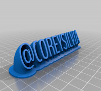 My Customized Sweeping 2-line name plate (text) 3D model