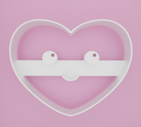 Heart 5 cookie cutter 3D model