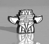 lamp totem two trees 3D model