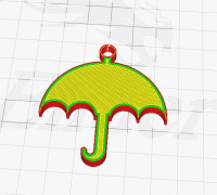 Porte-clés parapluie 3D model