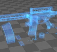ar15 mostly complete 3D model