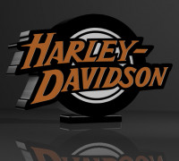 Harley Davidson V2 Lamp 3D model