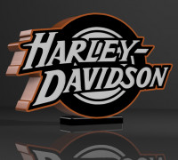 Harley Davidson Lamp 3D model