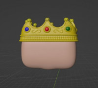 CUSTOM POP CROWN 3D model