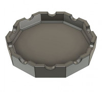 Decagon ashtray 3D model