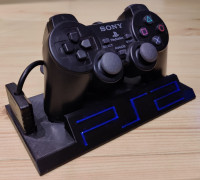 PS2 DualShock Controller Stand With Playstation 2 Logo 3D model