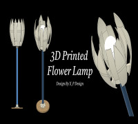 3D Printed Flower Lamp 3D model