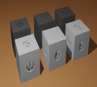 Some cool star wars dices 3D model