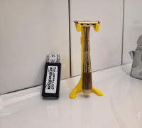 minimalistic leaf twig razor stand 3D model