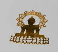 buddha wall art poster 3D model