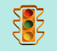 semaphore cookie cutter stamp 3D model
