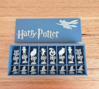 Harry Potter Chess set and display box 3D model
