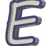 SHINING LETTER SHINING LED LAMP E 3D model