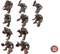 Space Ork Squad 3D model