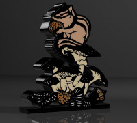 V2 squirrel lamp 3D model