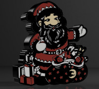 Santa Claus lamp V2 3D model