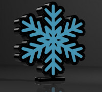 Snowflake lamp 3D model
