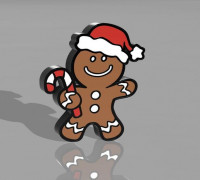 gingerbread man lamp, gingerbread man 3D model