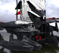 Sci-Fi Drake interceptor Ship 4 3D model