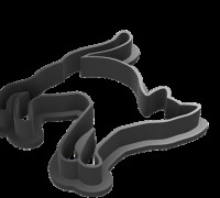 Cat cookie cutter 3D model