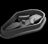 Scream mask cookie cutter 3D model