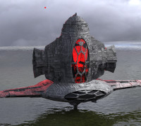 Sci-Fi Drake interceptor Ship 8 3D model