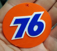 76 Gasoline Keychain 3D model