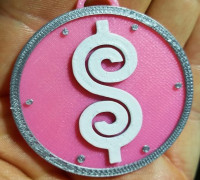 Plinko Chip Keychain 3D model
