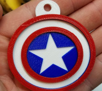 Captain America Keychain 3D model