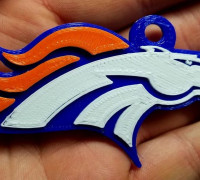 Denver Broncos Keychain 3D model